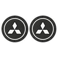 Universal Car Cup Holder Mat Waterproof Interior Decoration Items for Mitsubishi Triton L200 Pajero Sport 2pcs