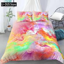 Cloud Duvet Cover Set Microfiber Universe Outer Space Sea Of Cloud Mystic Bedding Set Abstract Pattern King Twin Comforter Cover 135x200cm