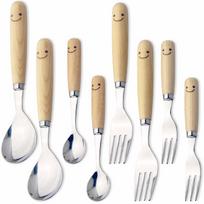 Nakao Wai Kitchen Dinner Cutlery Set 8 pieces Stainless Steel Wooden Made Japan WY-46