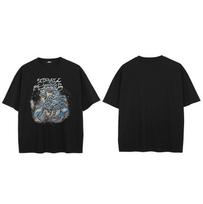 Hip Hop Faded Black TShirt Streetwear Scorpion Graphic T Shirt Printed Men Tshirt  Cotton Tops Tees Hipster Apparel M