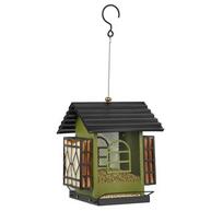 Large Capacity Metal Bird Feeder Weatherproof Parrot Feeding Station Bird Rest Platform  Garden žalia