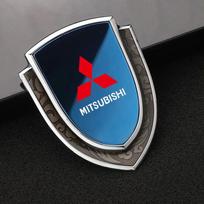 3D Metal Car Fender Sticker for Mitsubishi All Models Outlander Lancer ASX Body Decoration Badge Auto Accessories