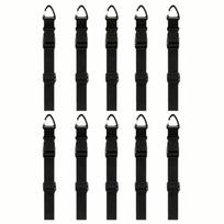 10Pcs Fastening Loop Cord Holder Adjustable Cable Management Straps Luggage Strap  Outdoor Wiring 2.5x45cm-10Pcs