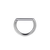 G23 Titano Auskaras Segmentinis Žiedas Clicker U Formos Ausies Kremzlės Tragus Helix Lūpų Nosies Žiedas Pusiau Žiedas Papuošalas 16G 8/10/12/14mm 16G 1.2x10mm