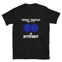 Forget Princess Astronaut Blue Space Classic Graphic T-Shirt M