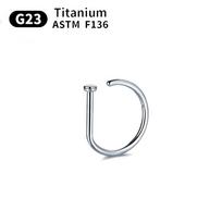 G23 Titano G23 Titano Nosies Žiedas Auskaras D formos Medicininis Tragus Helix Stud Hoop Auskaras Septumo Žiedas Kūno Papuošalai 10PCS 0.8x8m