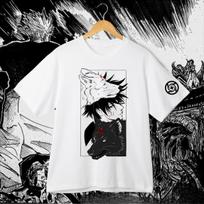 Jujutsu Kaisen Megumi Fushiguro T-Shirt Anime Shikigami Wolf Graphic Tee Men's Streetwear Casual Top for Anime Lovers S įvairiaspalvis