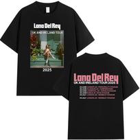 Lana Del Rey UK and Ireland Tour 2026 T-shirts Fans Gifts Men Women Harajuku Fashion Short Sleeves Oversized T Shirts Streetwear S įvairiaspalvis