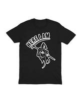 Here I Am Grim Reaper T-Shirt Men Women Gothic Streetwear Dark Humor Graphic Cotton Short Sleeve Casual Unisex Tee S įvairiaspalvis