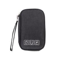 Portable Mini Electronics Organizer Bag Cable Storage Case for Power Bank Earphones Mobile Phone Accessories with Zipper Closure and Wrist Strap one size juoda