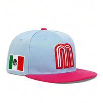 Unisex Simple Letter M Embroidery Hip-hop Hats Outdoor Adjustable Casual Baseball Caps Sunscreen Hat dangaus mėlyna spalva