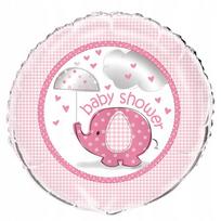 Balon Foliowy Baby Shower Dziewczynka Różowy 45Cm