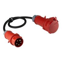 Adapter Siłowy Przejściówka 1M Wtyk 16A 5P Na Gniazdo 32A 5P 400V