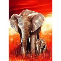 DIY Elephant 5D Diamond Painting Full Round Drill Animal Diamond Embroidery Cross Stitch Kits Wall Art Mosaic Home Decor Gift Full Round 20x30CM