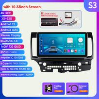 Carplay Android 12 automobilio radijas, skirtas Mitsubishi Lancer 2 2007–2012 m. daugialypės terpės vaizdo grotuvas 2 Din WIFI navigacija GPS intelektuali 4G-LTE ekrano stereofoninė įranga S3 8Core 3G 32G