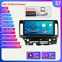 Carplay Android 12 automobilio radijas, skirtas Mitsubishi Lancer 2 2007–2012 m. daugialypės terpės vaizdo grotuvas 2 Din WIFI navigacija GPS intelektuali 4G-LTE ekrano stereofoninė įranga S7 8Core 6G 128G