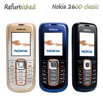 Atnaujintas Nokia Originalus Nokia 2600 classic GSM 900 / 1800 Mobilusis telefonas Su 1 SIM kortele No charger juoda