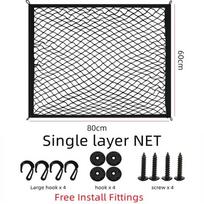 100x60cm Car Trunk Net Luggage Net Debris Isolation Storage Bag Modification Supplies Pickup Trunk Store Rope Net Outdoors single layer 80x60