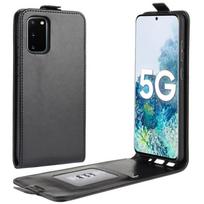 Skirta Samsung Galaxy S20 FE (4G/5G) / S20 Lite R64 Tekstūros Vieno Atlenkiamo Odinio Apsauginio Dėklo su Kortelių Skyreliais ir Nuotraukų Rėmeliu(Baltas) For Galaxy S20 FE juoda