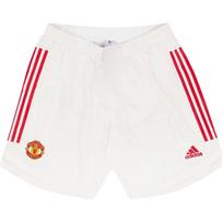 Adidas 2021-22 Season Manchester United Side Stripe Logo Print Breathable Football Pants Men Pants White GM4618 S