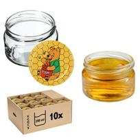 KADAX Denia konservavimo stiklainiai 250ml 10vnt 82mm + dangtelis "Medus"