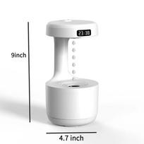 Creative Anti-gravity Water Drop Backflow Humidifier USB Powered with LED Display for Home Office and Bedroom Air Moisturizing balta
