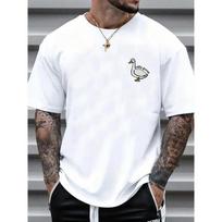 Silly Goose Print, Men's Graphic Design Crew Neck T-shirt, Casual Comfy Tees Tshirts for Summer, Men's Clothing Tops M balta