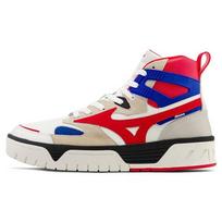 Mizuno Court Cl Mid Synthetic Leather Wrap Non-Slip Wear-Resistant Breathable High-Top Sneakers Unisex Sneakers White Red Blue D1GH212604 39