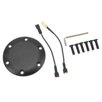 6 Holes Steering Wheel Horn Cover Aluminum Black Easy Installation Universal Fit for Most Cars