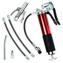 7000PSI Oil Grease Gun Kit Manual Pistol Grip Heavy Duty High Pressure Pump 400CC Greasing Injection Tool for Maintenance Garage