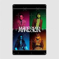 Maneskin Måneskin Metalo ženklas Kino Salė Garažas Šventė Spausdintos Plokštelės Skardos Ženklas Plakatai 20x30cm（7.8x11.8inch）