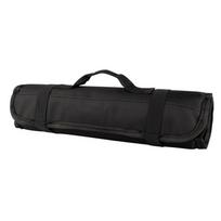 Chef Tool Roll Bag Oxford Cloth Portable Fork Tool Case Holder Pouch with Handle for Culinary Traveling Black juoda