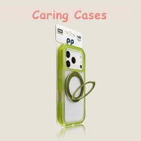 For iPhone 17 Pro Max Case Shockproof Clear Acrylic Back Cover with Rotating Ring Holder compatible with iPhone 16 15 14 13 12 iPhone 16 žalia