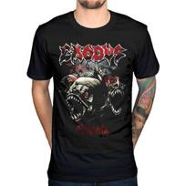 Exodus Piranha T-Shirt Blood in Blood Out Goat Demon Horned, Black, Large S juoda
