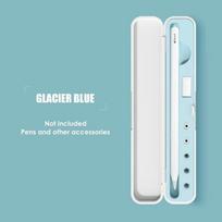 Nešiojamas dėklas Apple Pencil 2 1, laikymo dėžutė, maišelis, rašiklio laikiklis, pieštuko dangtelis, skirtas Apple iPad Pencil 1-osios, 2-osios kartos, plastikiniai dėklai mėlyna
