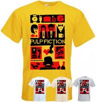 26 Pulp Fiction v32 T-shirt Quentin Tarantino white yellow orange all sizes S-5XL Unisex T-Shirt L