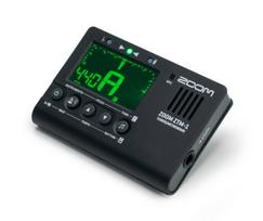 ZOOM Tuner Metronome for Instrument Chromatic Tuning 5 Contact Microphone ZTM-1 & Practice, Compatible, Guitar, Bass, Ukulele, Violin, Modes, juoda