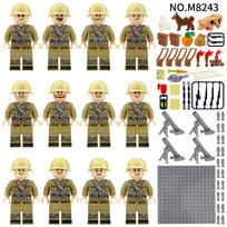 Karinė serija Kalnų karas Mobilioji armija Haubica Statybiniai kaladėlių žaislas beige