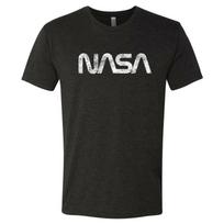 NASA Distressed Worm Logo - Astronaut Space Exploration Science Triblend T-shirt XL