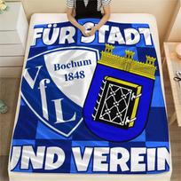 1 vnt. VfL Bochum 1848 spausdinimo flanelės pledas, Aukštos kokybės, Patogus visais metų laikais, Namų dekoras, Šiluma ir komfortas, Puikiai tinka Kalėdų dovanoms99 80cm x 120cm