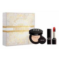 DIOR Lipstick Fierce blue gold lipstick velvet #999 3.5g+soft and shiny 0N air cushion core 13g+embroidered outer box mėlyna