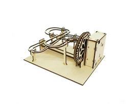 DIY 3D Wooden Marble Run Kit Build Mechanical Gears Steam Powered Science Experiment Educational Toy for Children and Teens