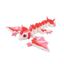 Flexible Joint Love Dragon Model - Unique Desktop Decorations and Sensory Toys S