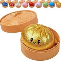 Giant Squishies Dumpling Bun Toy, Slow Rising Glitter Dumpling Stress Ball, Stress Relief Fidget Toy for Home Office Travel toys auksas