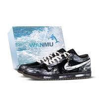 Jordan Air Jordan 1 Butterfly Shadow Star Low top Vintage Basketball Shoes Unisex Black White IB7109-005(Team144-) 41
