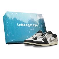 Jordan Air Jordan 1 Lemon Joy Low top Vintage Basketball Shoes Unisex Black Brown 553558-040(Team399-S-BOX) 42