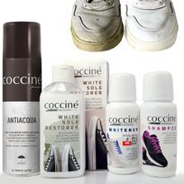 Rinkinys baltiems odiniams sportbačiams (pado ir odinio paviršiaus atnaujinimas + valymas + priežiūra + apsauga), Coccine®
