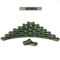 Building toy battlefield bunkers sandbag scene built world War II soldier toy accessories building blocks 50 tamsiai žalia spalva