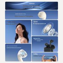 EDIFIER ZeroAir True Wireless Semi-in-Ear Bluetooth Earbuds mėnulio baltumo spalva