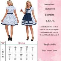 Bavarian Oktoberfest Traditional Maid Costume Dress Medium